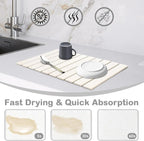 2 PCS Large Stone Dish Drying Mat - Image 2