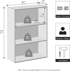 Furinno Reed Closet Organizers and Storage, 3-Tier Reversible Closet Shelves - Image 2