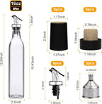 Salzesfalls 8 Pack 17oz Olive Oil Dispenser Bottle, Oil Dispenser - Image 2