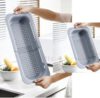 NIWWIN Collapsible Kitchen Colander Strainer, Expandable Over the Sink Colander by NIWWIN