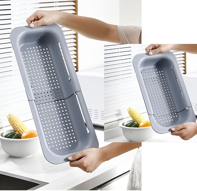 NIWWIN Collapsible Kitchen Colander Strainer, Expandable Over the Sink Colander - Image 3