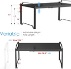 2 Pack 11” Width Expandable Kitchen Cabinet Organizer Shelves, Metal Kitchen - Image 2