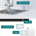 Gappo Upgraded Soap Dispenser for Kitchen Sink Brushed Nickel, Stainless Steel - Image 3