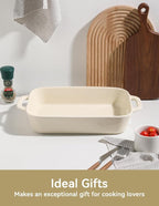 Sweejar Ceramic Bakeware Set, 9x13 Rectangular Baking Dish - Image 6
