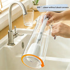 Bottle Brush Long Handle Cup Cleaner Brush Sponge Bottle Scrubber Detachable - Image 2