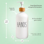 LOOCHICA 2 Pack White Glass Soap Dispenser Set - Image 3