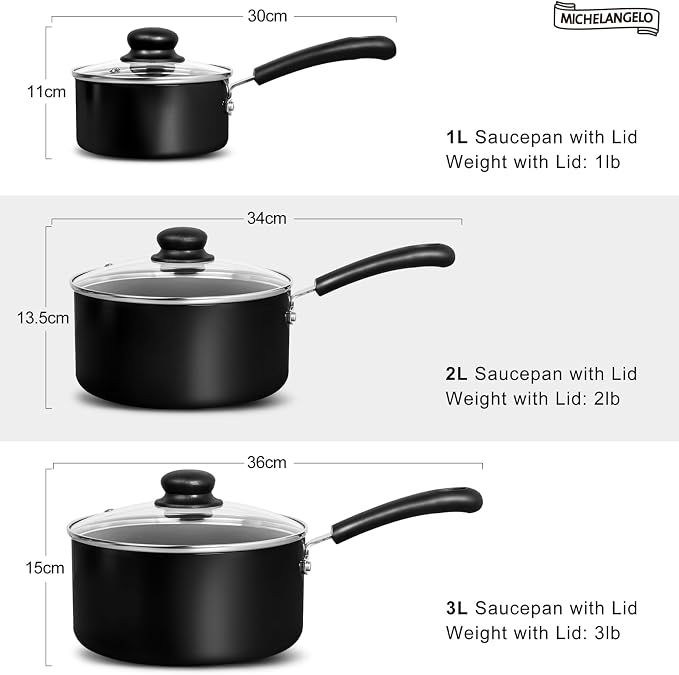 MICHELANGELO Nonstick Saucepan - Image 7
