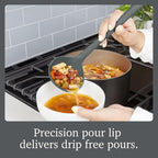 Tovolo Flex Core Silicone Ladle BPA Free Charcoal Gray Deep Silicone Soup Ladle - Image 2