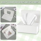Newtay Dryer Sheet Holder with Hinged Lid, Plastic Dryer Sheet Dispenser - Image 3