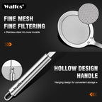 Walfos Skimmer Spoon, 304 Stainless Steel Fine Mesh Strainer, Foam Strainer Oil - Image 3