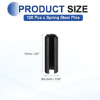 MECCANIXITY 120Pcs Slotted Split Roll Pins 7/50 Inch Dia. 2/5 Inch Length 65Mn - Image 2