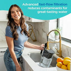 HOMEWATER 10-Cup Pitcher Filter – BPA-Free, High-Capacity 2.4L Pitcher - Image 4