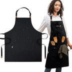 Cotton Canvas Apron for Women & Men – Adjustable Neck Strap & Waist Ties by Unknown