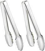 2 Pack Serving Tongs Serving Utensils Salad Tongs Metal Buffet Tongs Non-slip & by IAXSEE