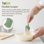 Silicone Spatula Set, Food Grade Rubber Spatula-4 Piece Nonstick Rubber Spatulas - Image 4
