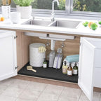 SIKADEER 28" x 22" Under Sink Mat Waterproof, Silicone Mat Kitchen Drawer Shelf - Image 2