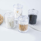 XIPENGKEJI 2 Pack Qtip Holder, Canister Apothecary Jar Set, Bathroom Jars - Image 5