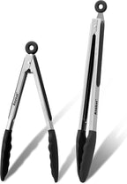 Anaeat Non-Stick Silicone Locking Tong Set of 2 by Anaeat