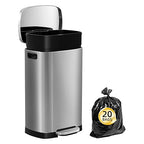 KdbK 13 Gallon Trash Can with Lid, 50L Fingerprint Proof Stainless Steel - Image 6
