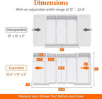 Lifewit Utensil Organizer for Kitchen Drawers, Expandable Cooking Utensil Tray - Image 2