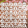 JULBEAR 36pcs Breast Cancer Awareness Cookie Stencils for Baking Party by JULBEAR