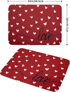 Giwawa Red Hearts Dish Drying Mat 18"x24", Valentines Day Symbol of Love Dish - Image 2