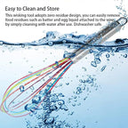 Silicone Whisk set of 3, 8+10+12in Kitchen Balloon Wire Whisks, Hand Egg Mixer - Image 6