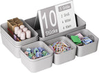 Plastic Drawer Organizers, Bathroom and Vanity Organizer Plastic Tray, Makeup by Homhut