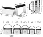 HULISEN Pastry Cutter, Dough Blender, 3 Cup Flour Sifter and Biscuit Cutter - Image 9