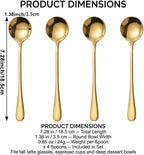 Espresso Spoons Long Handle, Round Tip Demitasse Spoon - Image 3
