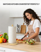 NESAPTO Paper Towel Holder Countertop, Wooden Freestanding Paper Towel Stand - Image 7