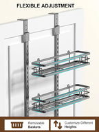 Delamu Over the Door Pantry Organizer, 6 Tier Pantry Door Organizer - Image 6