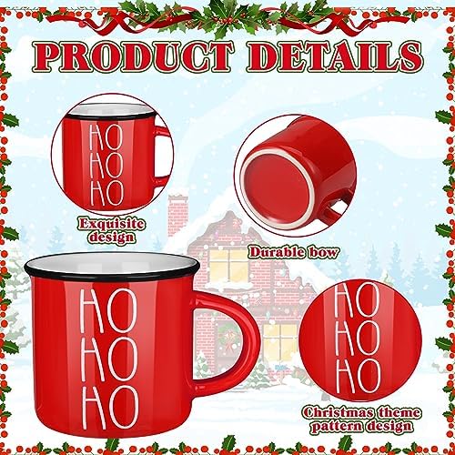 6 Pcs Christmas Mini Coffee Mugs Red White Hot Cocoa Coffee Cups - Image 3