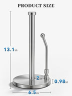 SMARTAKE Paper Towel Holder, Paper Towel Dispenser Standing Weighted Base Non - Image 5