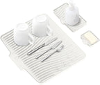 Silicone Dish Drying Mat for Kitchen Counter, Dish Drying Pad, Non-Slip Drain by COPLIB