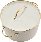 Farberware Forged Induction Ceramic Nonstick Cookware Set, Taupe Pots & Pans - Image 15