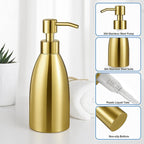 304 Stainless Steel Soap Dispenser 16oz Rust-Proof Liquid Soap Pump Bottle - Image 6