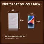 Cold Brew Bags, 6 * 8 Inch Fine Mesh Drawstring Pouches, Fits Mason Jars & - Image 2