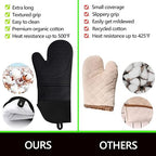 Silicone Oven Mitts and Pot Holders Sets, MTZRFLL Extra Long Heat Resistant - Image 3