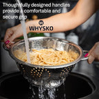 Whysko 3 Pack Stainless Steel Colanders - 5 Qt - Image 7