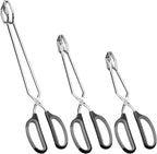 HINMAY Stainless Steel Scissor Tongs Cooking Tongs Set by HINMAY