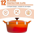 24pcs Dutch Oven Lid Protector Clips, Silicone Dutch Oven Lid Flexible Bumper - Image 3