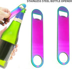 Rainbow Color Stainless Steel Flat Bottle Opener, Sturdy and Durable 2 Pcs to - Image 5