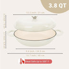 Enameled Cast Iron Dutch Oven, 3.8 Quart Pot - Image 5