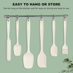 NileHome Silicone Spatula Set, 6 Pieces Food Grade Kitchen Utensils - Image 4