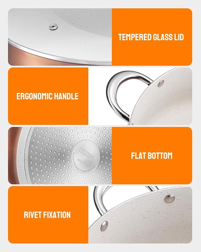 BEZIA 8 Quart Nonstick Stock Pot - Image 6