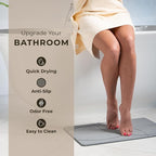 TOSORO - Stone Bath Mat Diatomaceous Earth Shower Mat Non-Slip Super Absorbent - Image 2