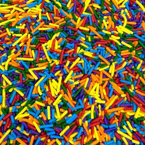 Manvscakes Sprinkles- Edible Cake and Cupcake Sprinkles with Assorted Shapes and Sizes for Parties, Metallic Sprinkle Mix for Cookies, Ice Cream, Cake and Cupcake Decorating, 4 oz (Rainbow multi) - Image 4