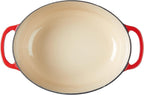 Lodge 7 Quart Enameled Cast Iron Oval Dutch Oven - Image 3