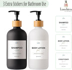 LOOCHICA 2 Pack Glass Soap Dispenser Set, Hand and Dish Glass Soap Dispensers - Image 4